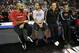 RIO DE JANIERO, BRAZIL - OCTOBER 10: Joakim Noah #13, Carlos Boozer and Tom Thibodeau of the Chicago Bulls look on during Fan Appreciation Day as part of 2013 Global Games on October 10, 2013 at HSBC Arena in Rio de Janiero, Brazil. NOTE TO USER: User exp