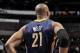 ORLANDO, FL - FEBRUARY 9: David West #21 of the Indiana Pacers during a game against the Orlando Magic on February 9, 2014 at Amway Center in Orlando, Florida. NOTE TO USER: User expressly acknowledges and agrees that, by downloading and or using this ph