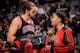 DENVER, CO - NOVEMBER 21: Joakim Noah #13 and Derrick Rose #1 of the Chicago Bulls talk during the game against the Denver Nuggets on November 21, 2013 at the Pepsi Center in Denver, Colorado. NOTE TO USER: User expressly acknowledges and agrees that, by