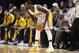 Feb 27, 2014; Indianapolis, IN, USA; Indiana Pacers guard Lance Stephenson (1) holds the ball against the Milwaukee Bucks at Bankers Life Fieldhouse. Mandatory Credit: Brian Spurlock-USA TODAY Sports