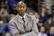 Nov 23, 2013; Omaha, NE, USA; Tulsa Golden Hurricane head coach Danny Manning during their NCAA basketball game against the Creighton Bluejays at the CenturyLink Center. Mandatory Credit: Dave Weaver-USA TODAY Sports