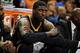 Dec 8, 2013; Oklahoma City, OK, USA; Indiana Pacers center Roy Hibbert (55) reacts to play against the Oklahoma City Thunder during the fourth quarter at Chesapeake Energy Arena. Mandatory Credit: Mark D. Smith-USA TODAY Sports