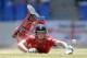 ANTIGUA, ANTIGUA AND BARBUDA - MARCH 05: Jos Buttler of England dives to make his ground during the 3rd One Day International between the West Indies and England at Sir Viv Richards Cricket Ground on March 5, 2014 in Antigua, Antigua and Barbuda. (Photo