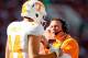Tennessee QB Justin Worley (left) and head coach Butch Jones