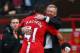 MANCHESTER, ENGLAND - APRIL 05: Frederico Macheda of Manchester United is congratulated by Manager Sir Alex Ferguson at the end of the Barclays Premier League match between Manchester United and Aston Villa at Old Trafford on April 5, 2009 in Manchester,