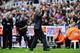 NEWCASTLE UPON TYNE, ENGLAND - MAY 19: Manager Arsene Wenger of Arsenal celebrates at the final whistle during the Barclays Premier League match between Newcastle United and Arsenal at St James' Park on May 19, 2013 in Newcastle upon Tyne, England. (Pho
