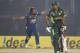 Sri Lanka’s Lasith Malinga, left, celebrates taking the wicket of Pakistan’s Bilawal Bhatti during the opening match of the Asia Cup one-day international cricket tournament between them in Fatullah, near Dhaka, Bangladesh, Tuesday, Feb. 25, 2014. Sri Lan