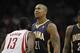 Mar 7, 2014; Houston, TX, USA; Indiana Pacers power forward David West (21) reacts to a play during the second quarter against the Houston Rockets at Toyota Center. Mandatory Credit: Andrew Richardson-USA TODAY Sports