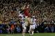 PASADENA, CA - JANUARY 06: Wide receiver Kelvin Benjamin #1 of the Florida State Seminoles catches a 2-yard pass for a touchdown to take a 33-31 lead in the final moments of the fourth quarter during the 2014 Vizio BCS National Championship Game at the R