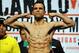 Mar 7, 2014; Las Vegas, NV, USA; Ricardo Alvarez weighs in before fighting Sergio Thompson (not pictured) for the vacant WBC international lightweight title at MGM Grand Garden Arena. Mandatory Credit: Stephen R. Sylvanie-USA TODAY Sports