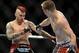 May 26, 2012; Las Vegas, NV, USA; Dan Hardy (left) and Duane Ludwig fight during the UFC 146 at the MGM Grand Garden event center. Mandatory Credit: Ron Chenoy-USA TODAY Sports