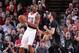PORTLAND, OR - JANUARY 25: LaMarcus Aldridge #12 of the Portland Trail Blazers backs down Kevin Love #42 of the Minnesota Timberwolves on January 25, 2014 at the Moda Center Arena in Portland, Oregon. NOTE TO USER: User expressly acknowledges and agrees