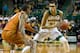 WACO, TX - JANUARY 25: Isaiah Austin #21 of the Baylor Bears brings the ball up court against the Texas Longhorns on January 25, 2014 at the Ferrell Center in Waco, Texas. (Photo by Cooper Neill/Getty Images)