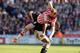 SHEFFIELD, ENGLAND - MARCH 09: John Brayford of Sheffield United challenges Callum Harriott of Charlton Athletic during the FA Cup Quarter-Final match at Bramall Lane on March 9, 2014 in Sheffield, England. (Photo by Tony Marshall/Getty Images)