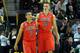 EUGENE, OR - MARCH 8: Nick Johnson #13 and Kaleb Tarczewski #35 of the Arizona Wildcats walk off the court during the second half of the game against the Oregon Ducks at Matthew Knight Arena on March 8, 2014 in Eugene, Oregon. Oregon won the game 64-57. (
