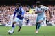 LIVERPOOL, ENGLAND - MARCH 01: Steven Pienaar of Everton takes on James Tomkins of West Ham United during the Barclays Premier League match between Everton and West Ham United at Goodison Park on March 1, 2014 in Liverpool, England. (Photo by Jan Kruger/