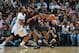 SAN ANTONIO, TX - MARCH 6: LeBron James #6 of the Miami Heat handles the ball against the San Antonio Spurs at the AT&T Center March 6, 2014 in San Antonio, Texas. NOTE TO USER: User expressly acknowledges and agrees that, by downloading and or using this