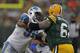 GREEN BAY, WI - JANUARY 01: Nick Fairley #98 of the Detroit Lions rushes against Evan Dietrich-Smith #62 of the Green Bay Packers at Lambeau Field on January 1, 2012 in Green Bay, Wisconsin. The Packers defeated the Lions 45-41. (Photo by Jonathan Danie