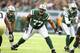 EAST RUTHERFORD, NJ - NOVEMBER 03: Austin Howard #77 of the New York Jets in action against the New Orleans Saints during their game at MetLife Stadium on November 3, 2013 in East Rutherford, New Jersey. (Photo by Al Bello/Getty Images)