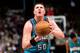 SACRAMENTO, CA - APRIL 8: Bryant Reeves #50 of the Vancouver Grizzlies shoots a foul shot against the Sacramento Kings during a game played on April 8, 1997 at Arco Arena in Sacramento, California. NOTE TO USER: User expressly acknowledges and agrees that