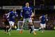 LIVERPOOL, ENGLAND - JANUARY 04: Ross Barkley of Everton celebrates after scoring his teams first goal during the Budweiser FA Cup third round match between Everton and Queens Park Rangers at Goodison Park on January 4, 2014 in Liverpool, England. (Photo