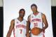 AUBURN HILLS, MI - SEPTEMBER 28: Ben Gordon #7 and Charlie Villanueva #31 of the Detroit Pistons pose for a portrait during 2009 NBA Media Day on September 28, 2009 at The Palace of Auburn Hills in Auburn Hills, Michigan. NOTE TO USER: User expressly ack