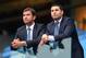 MANCHESTER, ENGLAND - AUGUST 19: Manchester City Chairman Khaldoon Al Mubarak looks on with Manchester City Chief Executive Ferran Soriano (L) prior to the Barclays Premier League match between Manchester City and Southampton at Etihad Stadium on August