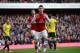 LONDON, ENGLAND - FEBRUARY 22: Laurent Koscielny of Arsenal celebrates after scoring their third goal during the Barclays Premier League match between Arsenal and Sunderland at Emirates Stadium on February 22, 2014 in London, England. (Photo by Michael