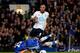 LONDON, ENGLAND - MARCH 08: Samuel Eto'o of Chelsea is brought down by Younes Kaboul of Spurs during the Barclays Premier League match between Chelsea and Tottenham Hotspur at Stamford Bridge on March 8, 2014 in London, England. Kaboul was later shown th