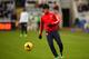 NEWCASTLE UPON TYNE, ENGLAND - DECEMBER 29: Ryo Miyaichi of Arsenal warms up prior to the Barclays Premier League match between Newcastle United and Arsenal at St James' Park on December 29, 2013 in Newcastle upon Tyne, England. (Photo by Michael Regan/
