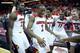 LOUISVILLE, KY - MARCH 08: Russ Smith #2 of the Louisville Cardinals celebrates with teammates after the game against the Connecticut Huskies at KFC YUM! Center on March 8, 2014 in Louisville, Kentucky. It was senior day and it was Smith's last home gam