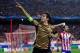 MADRID, SPAIN - MARCH 11: Kaka of AC Milan celebrates after scoring his team's first goal during the UEFA Champions League Round of 16, second leg match between Club Atletico de Madrid and AC Milan at Vicente Calderon Stadium on March 11, 2014 in Madrid