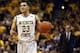 Mar 9, 2014; St. Louis, MO, USA; Wichita State Shockers guard Fred VanVleet (23) brings the ball up court during the championship game of the Missouri Valley Conference basketball tournament against the Indiana State Sycamores at Scotttrade Center.Wichita