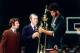 MILWAUKEE - 1971: Kareem Abdul Jabbar #33 of the Milwaukee Bucks receives the Most Valuable Player Award during the 1971 season at the MECCA Arena in Milwaukee, Wisconsin. NOTE TO USER: User expressly acknowledges that, by downloading and or using this p