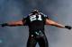 CHARLOTTE, NC - JANUARY 12: Mike Mitchell #21 of the Carolina Panthers runs onto the field during player introductions against the San Francisco 49ers during the NFC Divisional Playoff Game at Bank of America Stadium on January 12, 2014 in Charlotte, Nor