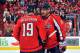 WASHINGTON, DC - NOVEMBER 22: Alex Ovechkin #8 of the Washington Capitals talks with teammate Nicklas Backstrom #19 in the third period against the Montreal Canadiens at the Verizon Center on November 22, 2013 in Washington, DC. (Photo by Greg Fiume/Get