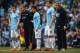 MANCHESTER, ENGLAND - MARCH 09: Manchester City manager Manuel Pellegrini brings on James Milner, David Silva and Edin Dzeko during the 2nd half of the FA Cup Quarter-Final match between Manchester City and Wigan Athletic at the Etihad Stadium on March 9,