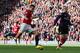 MANCHESTER, ENGLAND - NOVEMBER 03: Robin van Persie of Manchester United shoots at goal during the Barclays Premier League match between Manchester United and Arsenal at Old Trafford on November 3, 2012 in Manchester, England. (Photo by Alex Livesey/Gett