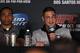 Oct 19, 2013; Houston, TX, USA; Diego Sanchez answers a question during the press conference following UFC 166 at Toyota Center. Mandatory Credit: Andrew Richardson-USA TODAY Sports