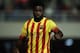 CARTAGENA, SPAIN - DECEMBER 06: Alex Song of Barcelona reacts during the Copa del Rey, Round of 32 match between FC Cartagena and FC Barcelona at Estadio Cartagonova on December 06, 2013 in Cartagena, Spain. (Photo by Manuel Queimadelos Alonso/Getty Ima
