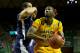 WACO, TX - JANUARY 11: Cory Jefferson #34 of the Baylor Bears drives to the basket against the TCU Horned Frogs on January 11, 2014 at the Ferrell Center in Waco, Texas. (Photo by Cooper Neill/Getty Images)