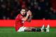 MANCHESTER, ENGLAND - JANUARY 22: A dejected Javier Hernandez of manchhester United reacts after a missed chance on goal during the Capital One Cup semi final, second leg match between Manchester United and Sunderland at Old Trafford on January 22, 2014