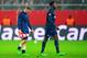 PIRAEUS, GREECE - FEBRUARY 25: Danny Welbeck (R) and Wayne Rooney (L) of Manchester United leave the field at the end of the UEFA Champions League Round of 16 first leg match between Olympiacos FC and Manchester United at Karaiskakis Stadium on February