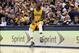 Jan 16, 2014; Indianapolis, IN, USA; Indiana Pacers guard Lance Stephenson (1) waits to check into the game against the New York Knicks at Bankers Life Fieldhouse. Indiana defeats New York 117- 89. Mandatory Credit: Brian Spurlock-USA TODAY Sports