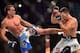 Oct 9, 2013; Barueri, Sao Paulo, Brazil; Demian Maia (red gloves) fights against Jake Shields (blue gloves) during UFC Fight Night 29 at Jose Correa Arena. Mandatory Credit: Jason Silva-USA TODAY Sports