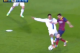 Lescott clumsily fouled Messi in the penalty area.