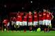 MANCHESTER, ENGLAND - JANUARY 22: Dejected Manchester United players line up as the penalty shootout carries on during the Capital One Cup semi final, second leg match between Manchester United and Sunderland at Old Trafford on January 22, 2014 in Manche
