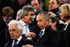 BARCELONA, SPAIN - MARCH 12: Manuel Pellegrini the Manchester manager watches from the stands due to a two match touchline ban during the UEFA Champions League Round of 16, second leg match between FC Barcelona and Manchester City at Camp Nou on March 1