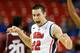 ATLANTA, GA - MARCH 13: Marshall Henderson #22 of the Mississippi Rebels reacts after hitting a three-point basket against the Mississippi State Bulldogs during the second round of the SEC Men's Basketball Tournament at Georgia Dome on March 13, 2014 in