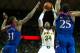 WACO, TX - FEBRUARY 04: Cory Jefferson #34 of the Baylor Bears shoots the ball over the Kansas Jayhawks on February 4, 2014 at the Ferrell Center in Waco, Texas. (Photo by Cooper Neill/Getty Images)
